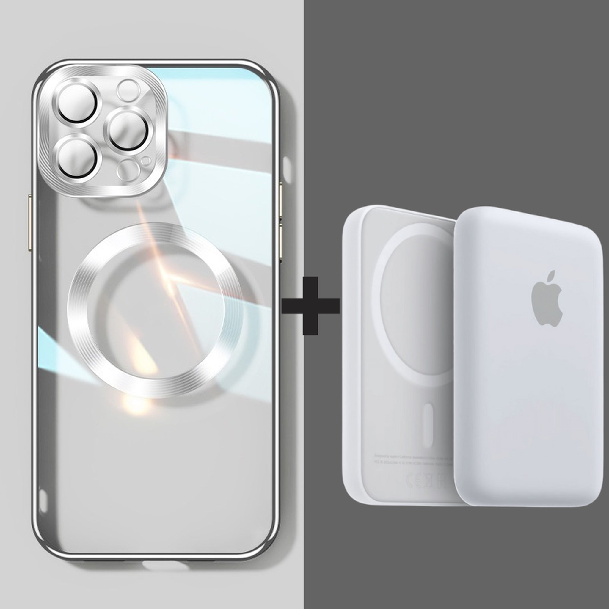 Carregador Power Bank + Case MagSafe (Iphone 11 ao 12 Pro Max)